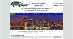 Desktop Screenshot of dumpsterrentalliny.com